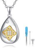 wholesale 925 Sterling Silver Tear Drop Cremation Jewelry Pendant with Funnel Set for Ashes Keepsake Memorial Gift-0-0