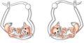wholesale S925 Sterling Silver Rose Gold Sleeping Chihuahua Dog Earrings for Women Girls - Minimalist Style Lightweight Comfort Fit Non-Tarnish Gift Ideas-0-0