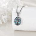 wholesale 925 Sterling Silver Turquoise Angel Cross Crucifix Pendant Necklace for Women Men Gifts-0-2