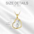 wholesale 14K Gold Heart Pendant Necklace with Graduation Cap Design - Class of 2024 Gift for Women-0-2