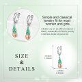 wholesale 925 Sterling Silver Green Leaf Pink Petal Drop Earring Set Floral s for Her-0-4