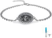 wholesale Sterling Silver Stone Birth Flower Urn Bracelet for Women Cremation Memorial Keepsake Jewelry for Ashes-08-August-Poppy-08-August-Poppy-08-August-Poppy-Custom-08-August-Poppy-Custom