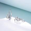 wholesale 925 Sterling Silver Leo Zodiac Sign Leverback Dangle Earrings for Women Girls -0-3