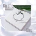 wholesale 925 Sterling Silver Adjustable Giraffe Ring for Women Giraffe Lover Gift for Birthday Christmas Mother s Day-0-2