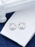 wholesale 925 Sterling Silver Highland Cow Hoop Earrings - Adorable Animal Design for Girls & Women's Gift Set-0-3