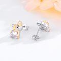 wholesale 925 Sterling Silver Corgi Puppy Dog Stud Earrings for Women - Pet Lover Gift Ideas-0-4