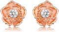 wholesale 925 Sterling Silver Camellia Stud Earrings s for Women-0-0