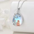 wholesale 925 Sterling Silver & Rose Gold Plated Mother Daughter Tree of Life Pendant Necklace-0-2