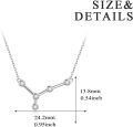 wholesale 925 Sterling Silver Austrian Crystals Zodiac Sign Pendant Necklace - 12 Constellations Astrology s for Her-0-3