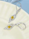 wholesale 925 Sterling Silver 12 Birthstone Leverback Dangle Earrings for Women-0-4