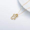 wholesale 14K Gold Infinity Heart Necklace with Cubic Zirconia Pendants for Women - Eternal Love-0-2