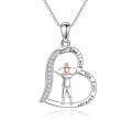 wholesale 925 Sterling Silver Dad I Love You Forever Pendant Necklaces for Men Women s-0-0