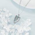 wholesale 925 Sterling Silver Abalone Shell Musical Instrument Necklace - Harp Design-0-2