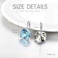wholesale Sterling Silver Austrian Crystal Hypoallergenic Leverback Earrings Women s Gift-0-64