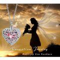 wholesale 925 Sterling Silver & Stone Butterfly Urn Necklace for Ashes - 2 in 1 Cremation Jewelry with Photo Locket, Memorial Keepsake for Loved Ones/Pets-0-3