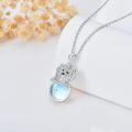wholesale 925 Sterling Silver Moonstone Yorkshire Terrier Pendant Necklace for Women - Memorial-0-1