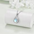 wholesale 925 Sterling Silver Teardrop Urn Necklace for Ashes Moonstone Cremation Jewelry Remembrance Gift for Loss Memorial-0-3