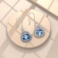 wholesale 925 Sterling Silver & Gemstone Birthstone Earrings, Elegant Dangle Fish Hook Earrings for Women, Perfect Gift for All Occasions-0-3