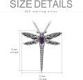 wholesale Sterling Silver Stone Dragonfly Urn Necklace for Ashes w Filling Tool-0-9