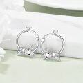 wholesale 925 Sterling Silver Axolotl Koala Paw Print Hoop Earrings for Women and Girls-0-2