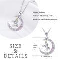 wholesale 925 Sterling Silver Unicorn Moon Necklace Pendant  for Women Mom-0-3