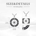 wholesale Compass Necklace For Men 925 Sterling Silver Graduation Necklace Celtic Knot Pendant Travel Compass Jewelry Christmas Graduation Gifts For Friend -0-1