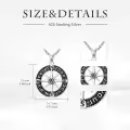 TOUPOP 925 Sterling Silver Celtic Knot Compass Necklace For Men-0-1