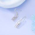 wholesale 925 Sterling Silver Rectangle Tulips Floral Drop Earrings Gift for Her-0-4