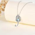 wholesale 925 Sterling Silver Heart-Shaped Moonstone Scorpion Pendant Necklaces  for Her-0-3
