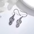 wholesale 925 Sterling Silver White Opal Celtic Knot Drop Earrings Wholesale Irish s for Women-0-7