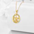 wholesale 14K Gold Saint Michael Pendant Protection Charm Necklace Gifts for Her Valentines Day Mother's Day-0-1