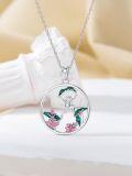 wholesale 925 Sterling Silver Frog with Lily Pad and Umbrella Charm Pendant Necklace for Women Girls-0-4
