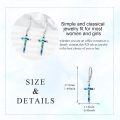 wholesale 925 Sterling Silver Cross Earrings With Abalone Shell Drop-0-4
