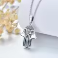 wholesale 925 Sterling Silver Elephant Hand Pendant Necklace Wholesale for Women Men Protection Lucky Charm s-0-4