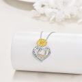 wholesale 925 Sterling Silver Daisy Heart I Love You MOM Pendant Necklaces Gifts for Women Girls Mother's Day Birthday Anniversary Christmas Presents Jewelry Accessories-0-3