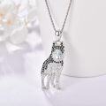 wholesale Gold 925 Sterling Silver Boxer Dog CZ Pendant Necklace for Pet Lovers-0-2