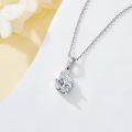 wholesale 925 Sterling Silver Moissanite & Lab Diamond Pendant Necklace 2ct D Color-0-1