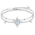 wholesale 925 Sterling Silver Moonstone Celtic Knot Bracelet-0-0