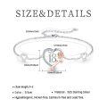 wholesale 925 Sterling Silver 18th Birthday Gifts for Women Daughter Wife Mom Heart Rose Flower Adjustable Bracelet-0-1