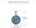 wholesale Sterling Silver Abalone Turquoise Tree of Life Sister Necklace-0-15