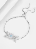 TOUPOP Sterling Silver Stone Celtic Sun Moon Floral Hamsa Hand Bracelets-0-2