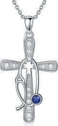 wholesale 925 Sterling Silver Birthstone Crystals Stethoscope Necklace for Nurse Doctor Medical Student-0-0