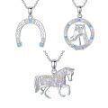 wholesale 925 Sterling Silver Horse Pendant Necklace-0-0