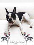 wholesale 925 Sterling Silver Boston Terrier Dog Stud Earrings for Women - Puppy  for Dog Moms & Pet Lovers-0-2