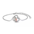 TOUPOP Sterling Silver Sisters Bracelet Lasts Forever Jewelry-0-0