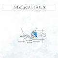 wholesale 925 Sterling Silver Jellyfish Pendant Necklace with Colorful Gemstone, Cute Charm Jewelry Gift for Women-0-4