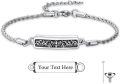wholesale S925 Sterling Silver & Hypoallergenic Bee Cremation Urn Bracelet for Ashes, Adjustable Chain, Engravable Memorial Jewelry-0-0