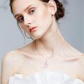 wholesale 925 Sterling Silver Mother And Son Heart Pendant Necklace-0-3