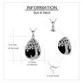 wholesale 925 Sterling Silver Tree Of Life Pendant Necklace Wholesale With Black Onyx-0-4