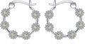 wholesale 925 Sterling Silver Daisy Flower Hoop Earrings - Cute Small  for Women and Girls-0-0